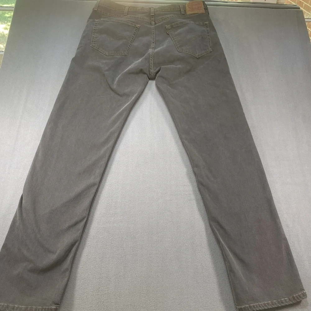 Levi 505 Mens Jeans 38x32 Grey Straight Leg
